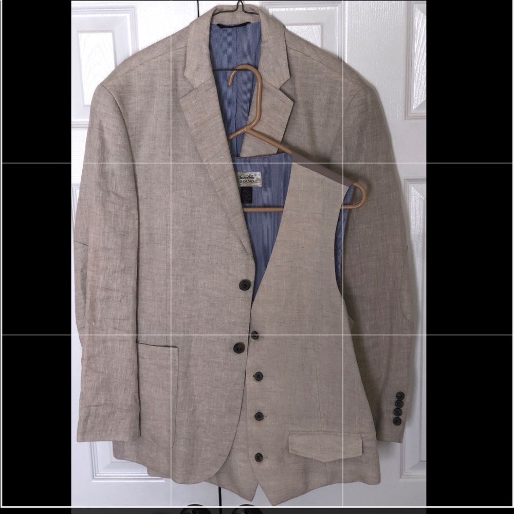 Tan blazer and best suit tops